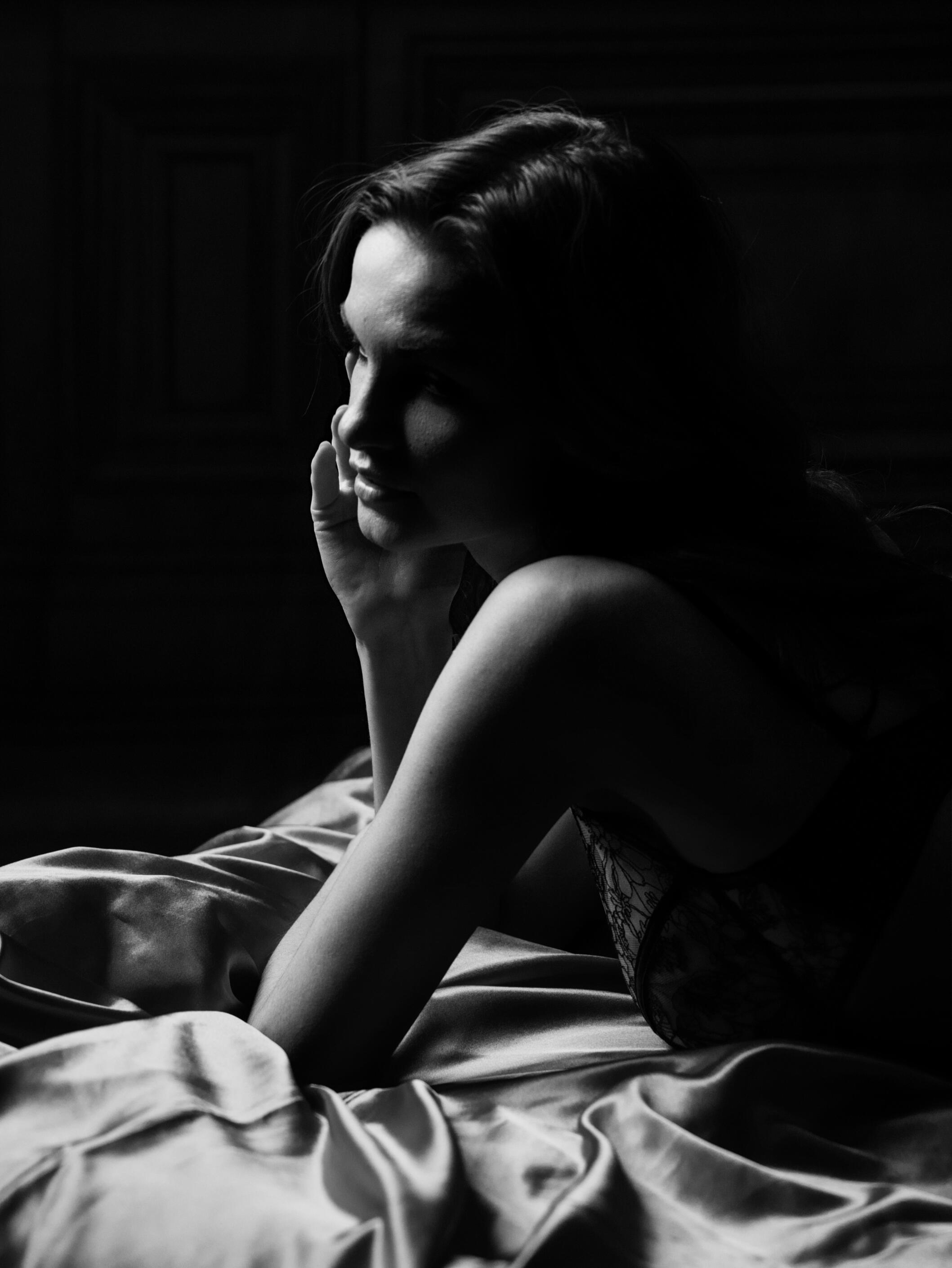 Woman photography studio